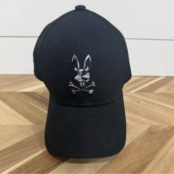Psycho Bunny Other - Psycho Bunny Black Skull Bunny Logo Baseball Hat Adjustable